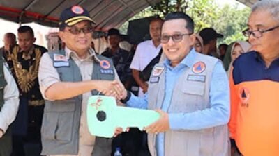 Peresmian Huntara Serentak di Sumbar dan Wilayah Lain