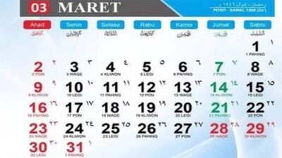 Kalender Maret 2026
