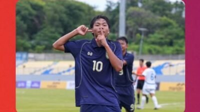 Timnas Thailand U-17 menang 5-1 atas Timnas Filipina U-17 di Piala AFF U-17 2026.