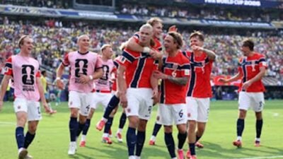 Norwegia sukses menyingkirkan Brasil dengan kemenangan 2-1.
