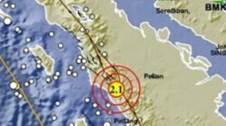 BMKG Catat Gempa M2,1 di Pasaman Barat