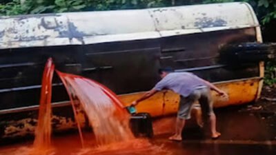 Kecelakaan Truk CPO Ganggu Arus Lalu Lintas