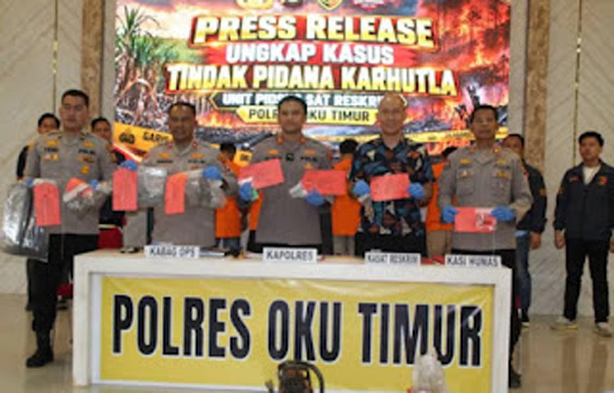 Enam tersangka ditetapkan dalam dua kasus Karhutla di OKU Timur