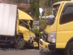 Kecelakaan Dua Truk, Polisi Turun ke Lokasi