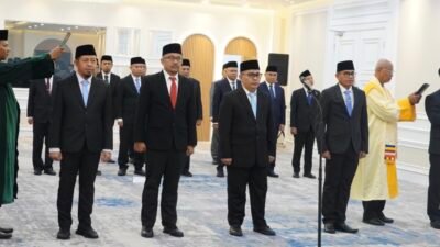 Menteri Agama Nazaruddin Umar Lantik Dirjen Pesantren Pertama dan Empat Rektor PTKN